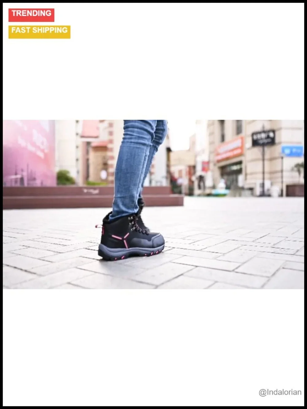 Waterproof Winter Ankle Booties Fur Lined Non-Slip Hiking Boots